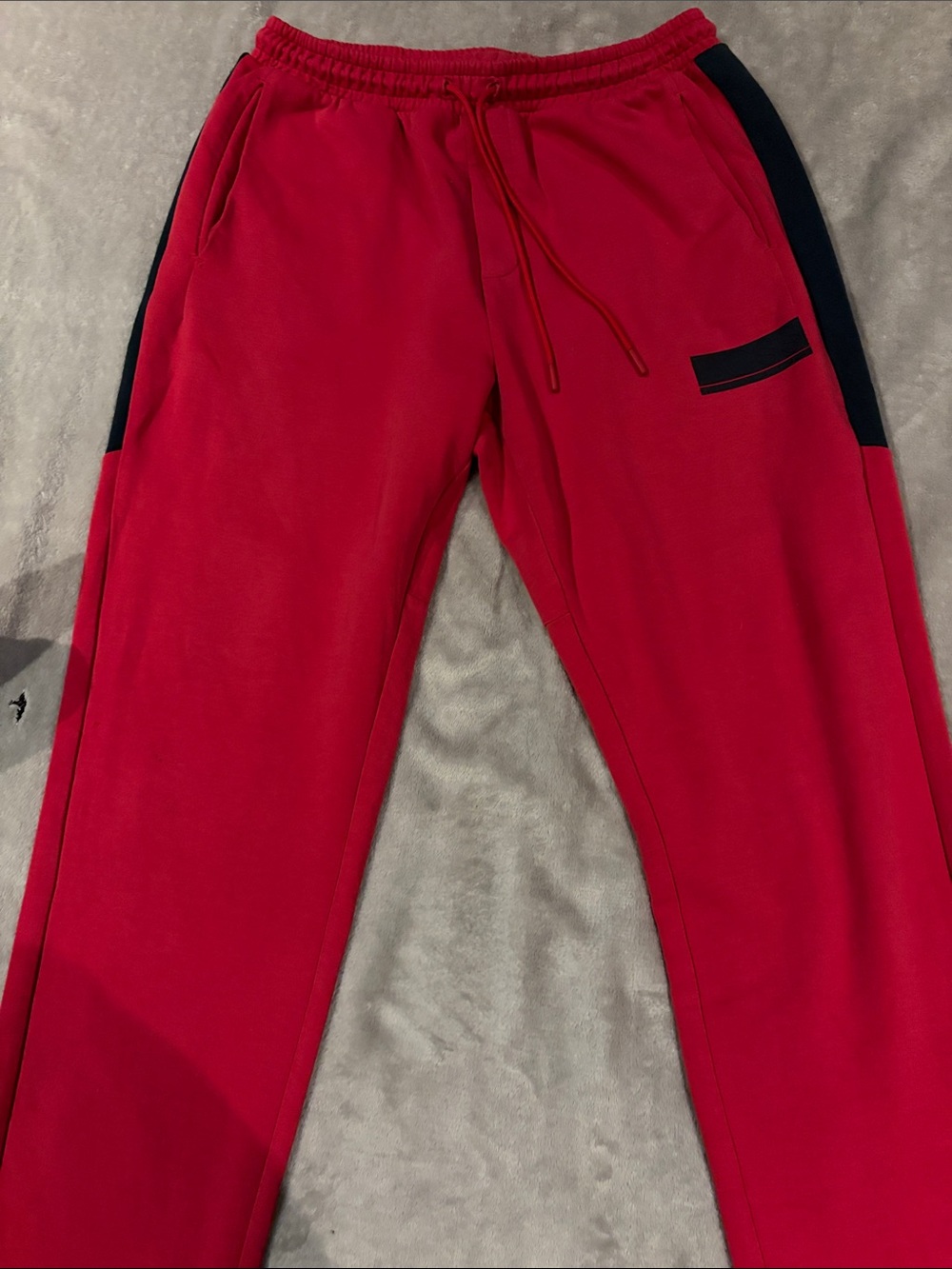 Hugo Boss Red Jogger Sweatpants with Black Trim
